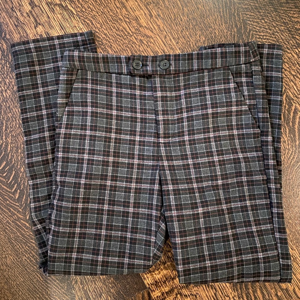 Zara kids plaid trouser pant